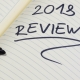 Notebook with 2018 Review written on it